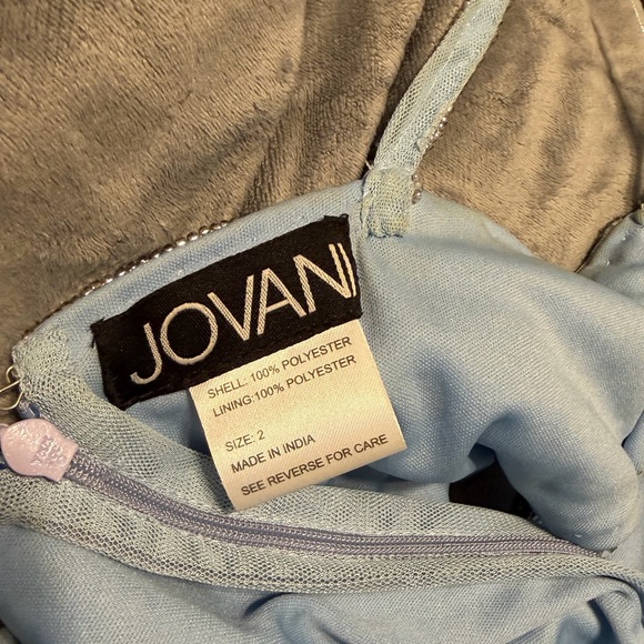 Jovani Silver Sequin Backless Dress - Picture 3 of 5